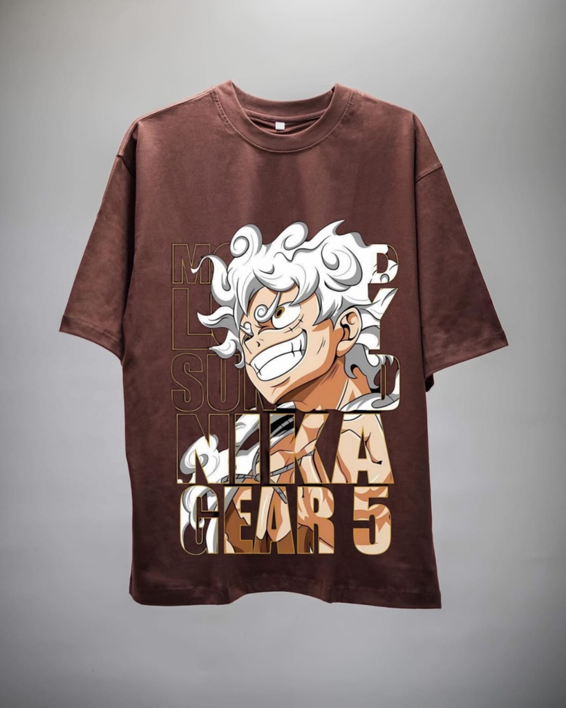 OVERSIZED Printed  LUFFY GEAR 5 T-Shirt || Snoozones || GEN Z