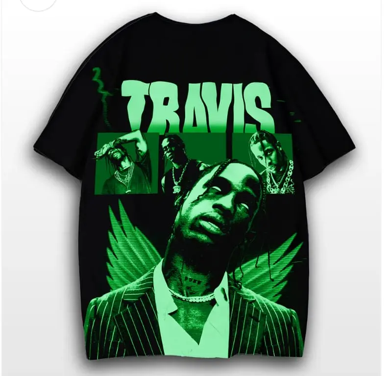  TRAVIS SCOTT BACK PRINTED OVERSIZED TSHIRT