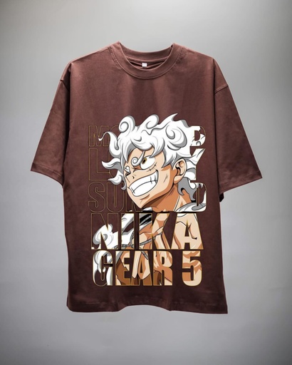 OVERSIZED Printed  LUFFY GEAR 5 T-Shirt || Snoozones || GEN Z